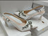 Crystal Embedded Close Toe Sling Back Heels